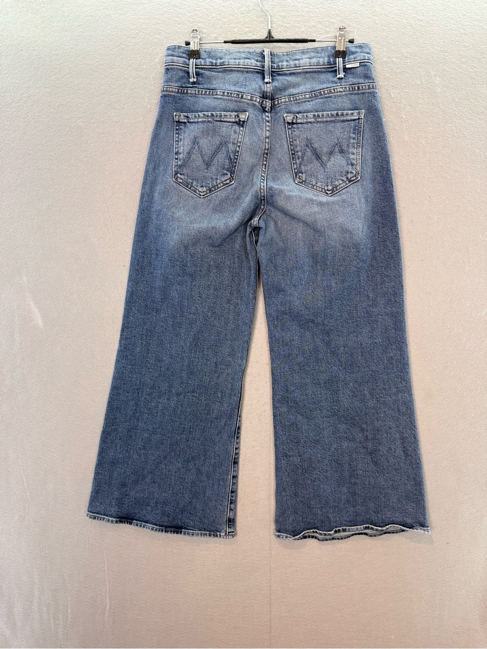 High-Rise Wide Leg Jeans in Medium Blue - Women - Picture 7 of 7